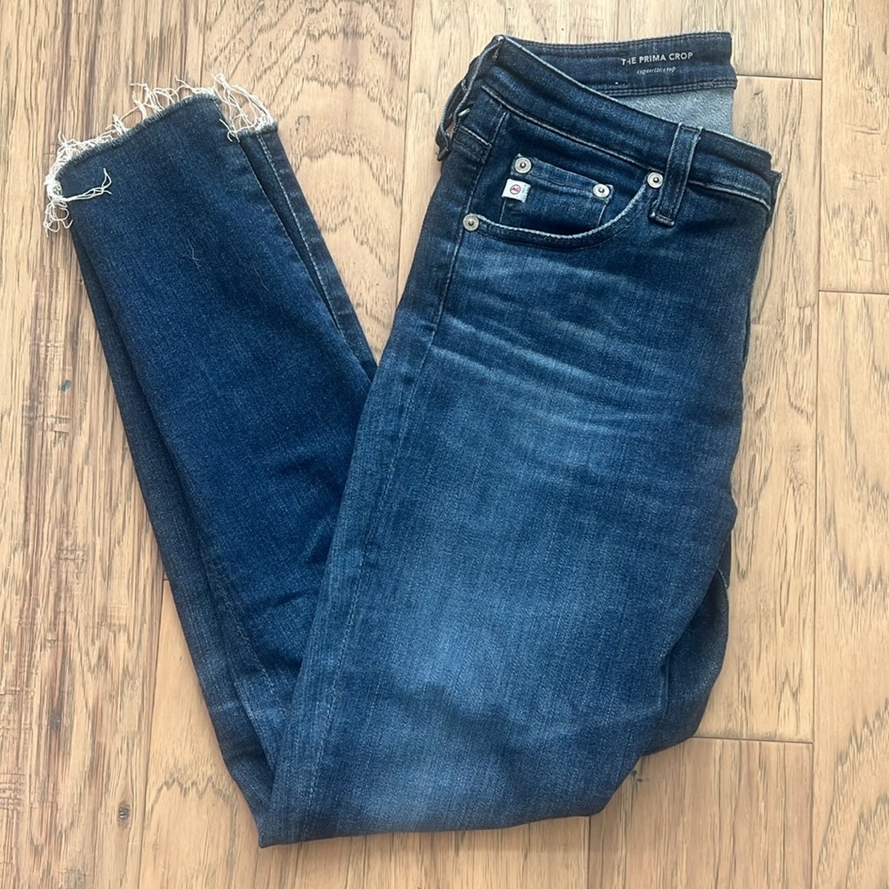 AG Prima Mid Rise Ankle Cigarette Crop Jeans
